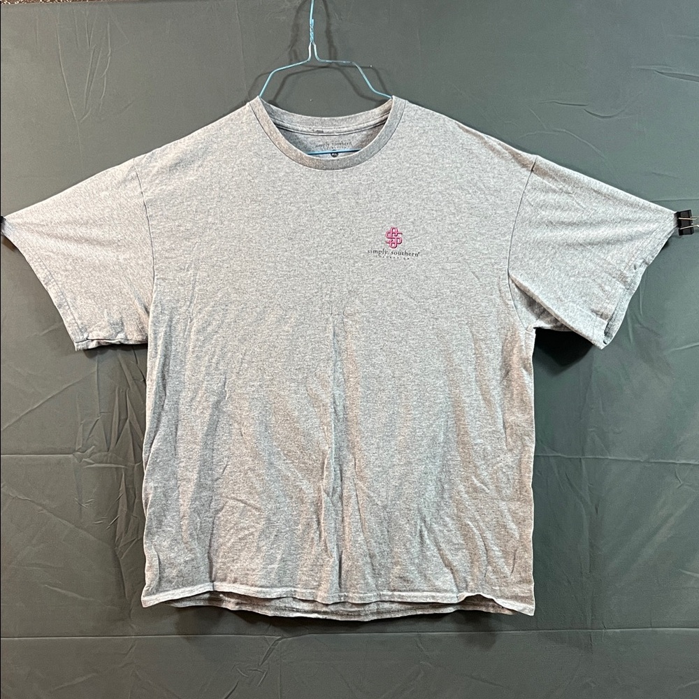 Simply southern gray short sleeve shirt “never let anyone dull your sparkle”